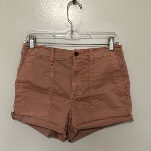 Madewell Garment Dyed Cutoff Shorts Salmon Pink 24